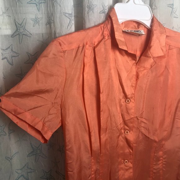 Vintage Silk Blouse Le Gang Montreal Canada size S - Picture 6 of 8